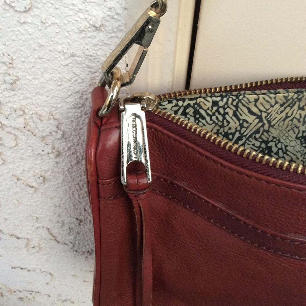 Rebecca Minkoff Burgundy Leather Crossbody Bag - Picture 4 of 7